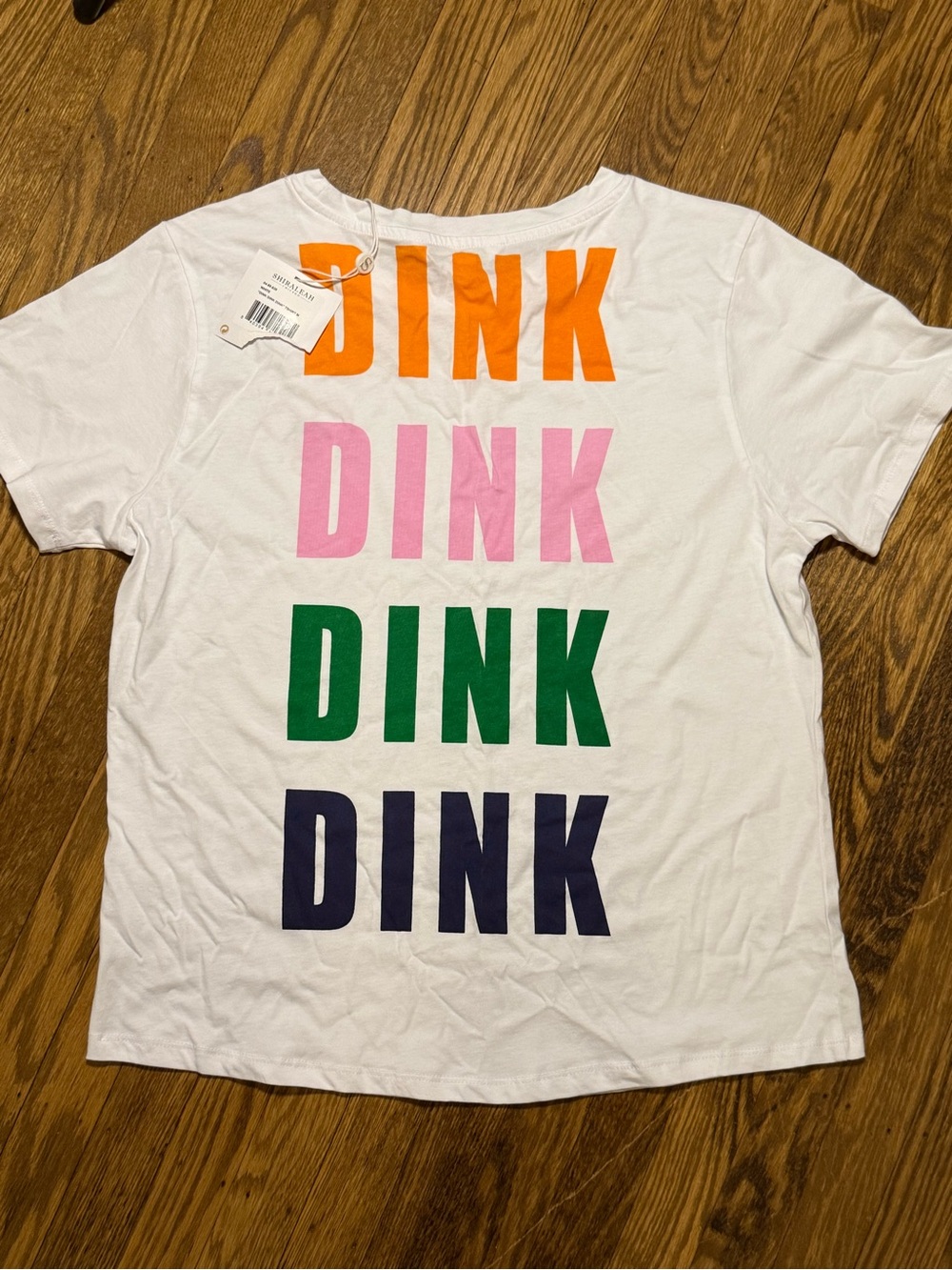NWT Shiraleah Chicago White "Dink Dink Dink" Pickleball Graphic Tee - Size M